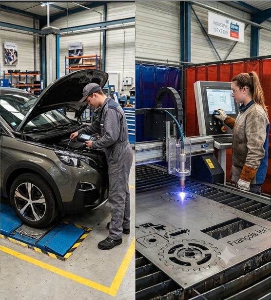 Élèves en travaux pratiques au Lycée François 1er